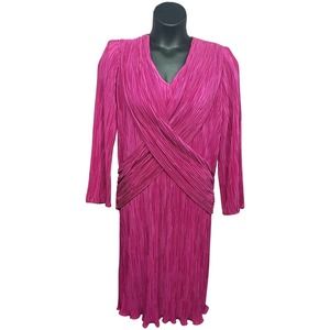 DARCY DARK PINK ACCORDION DRESS M